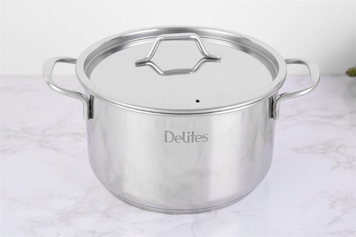 Nồi inox 3 đáy nắp inox 20 cm Delites NR003-20
