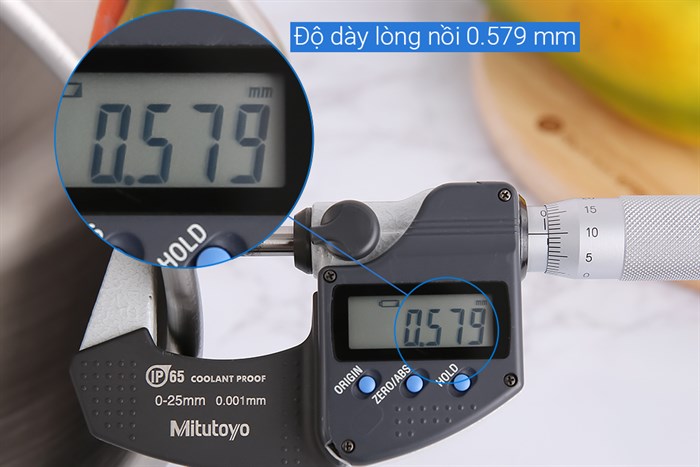 Nồi inox 3 đáy nắp inox 24 cm Delites NR003-24 Màu Bạc