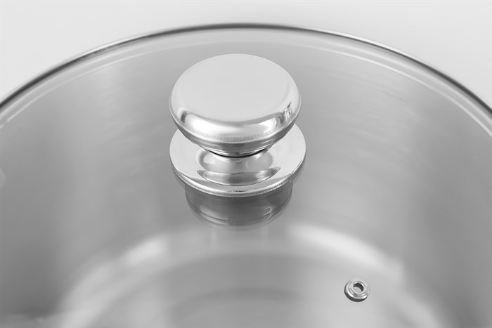 Nồi inox nắp kính 28 cm Delites NR004-28 Màu Bạc