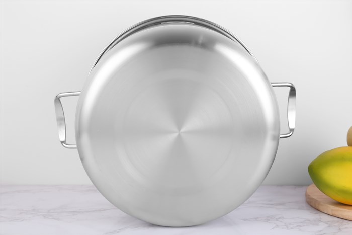 Nồi inox nắp kính 28 cm Delites NR004-28 Màu Bạc