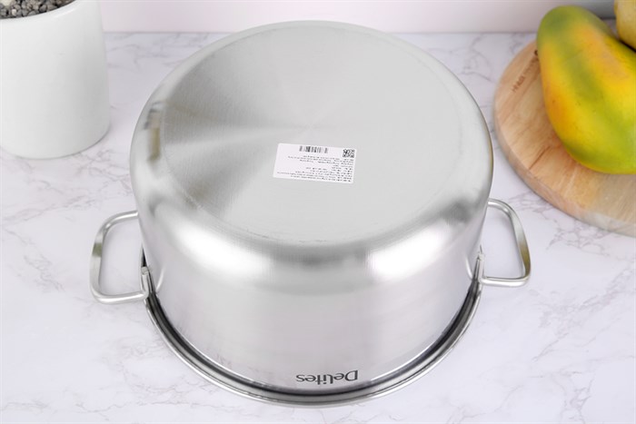 Bộ nồi xửng inox 1 đáy nắp kính 24 cm Delites XR001-24 Màu Bạc