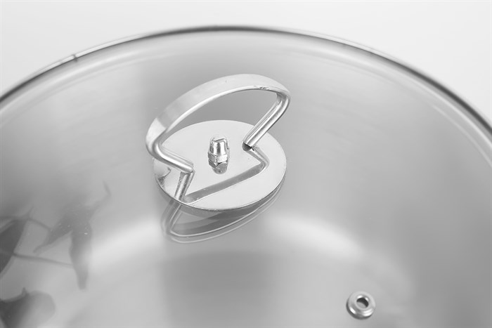 Bộ 3 nồi inox 3 đáy nắp kính Delites NR001-B3 Màu Bạc