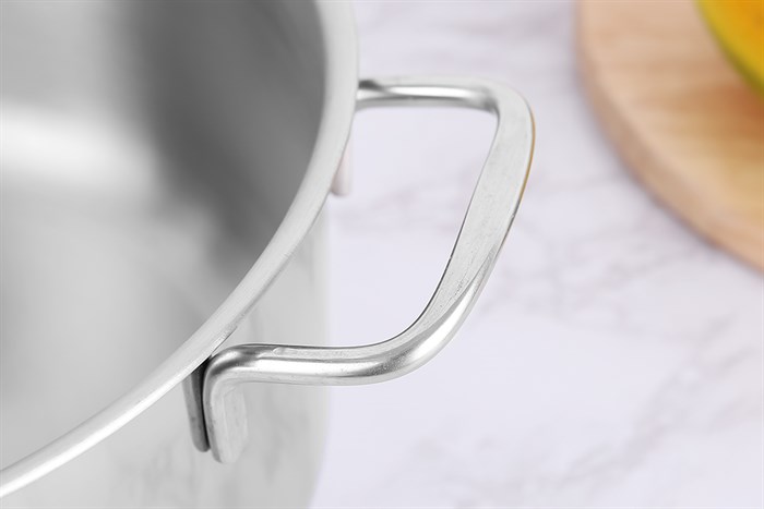 Bộ 3 nồi inox 3 đáy nắp kính Delites NR001-B3 Màu Bạc