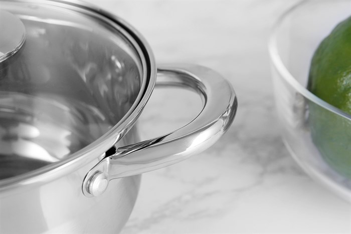 Bộ 3 nồi inox 5 đáy nắp kính Kangaroo KG878 Màu Bạc Inox