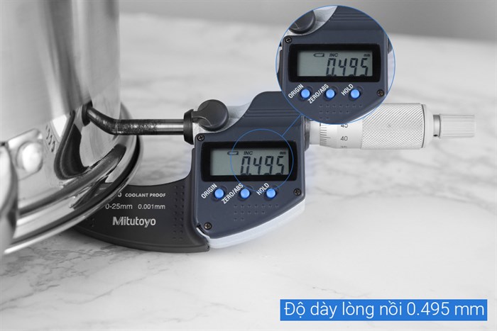 Nồi inox 5 đáy nắp kính 22 cm Kangaroo KG876M Màu Bạc Inox