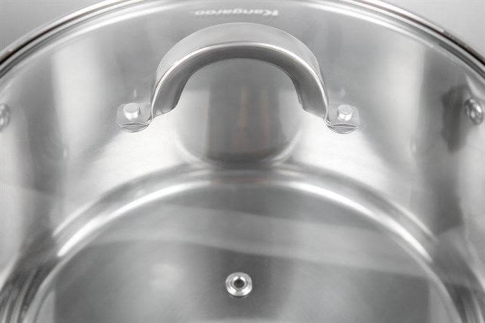 Nồi inox 5 đáy nắp kính 26 cm Kangaroo KG876XL Màu Bạc Inox