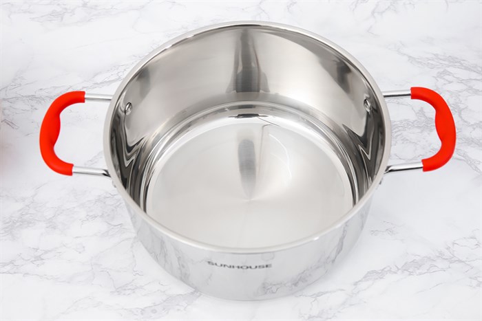 Bộ nồi xửng inox 5 đáy nắp kính 24 cm Sunhouse SHG507-24 Màu Bạc Inox