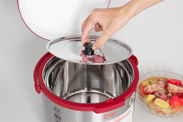 Nồi ủ nhiệt đa năng 5 lít Comet CM7661R Màu Đỏ