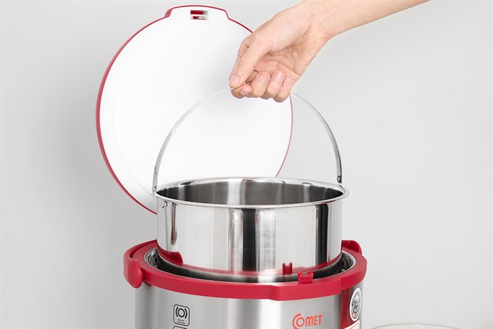 Nồi ủ nhiệt đa năng 5 lít Comet CM7661R Màu Đỏ