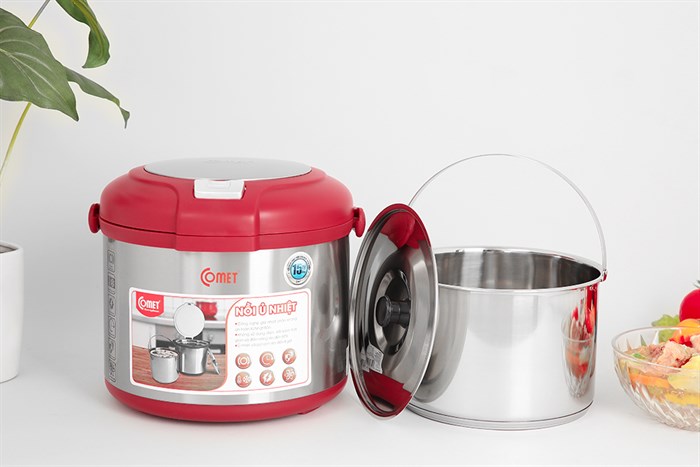 Nồi ủ nhiệt đa năng 5 lít Comet CM7661R Màu Đỏ