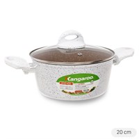 Nồi nhôm chống dính nắp kính 20 cm Kangaroo KG995S