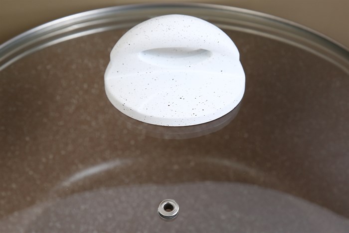 Nồi nhôm chống dính nắp kính 24 cm Kangaroo KG995L Màu Trắng