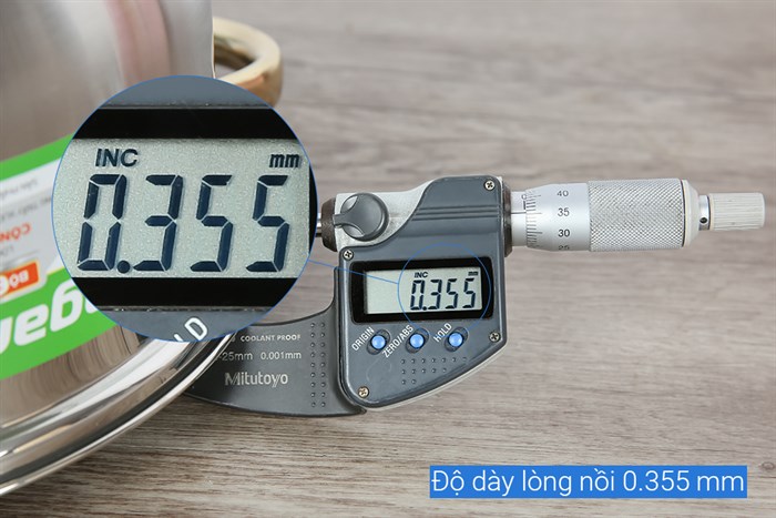 Bộ 3 nồi inox 5 đáy nắp kính Kangaroo KG866 Màu Inox