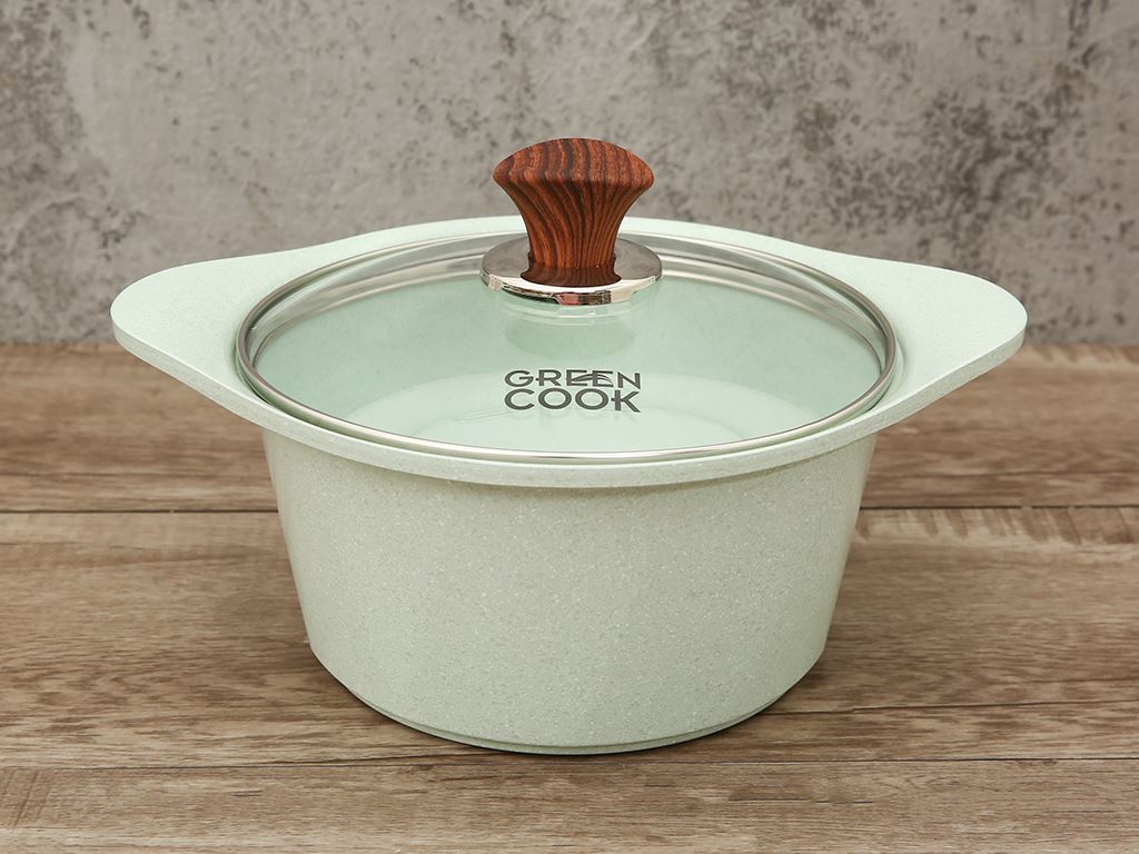Nồi đúc tráng men xanh ngọc Green Cook GCS05-20IH 20cm 1