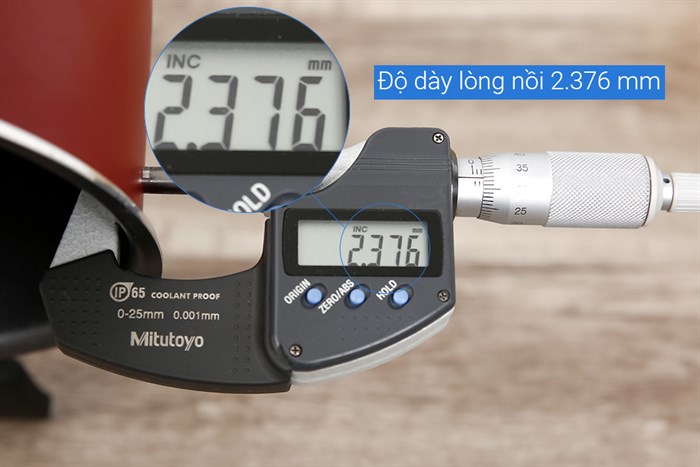 Nồi nhôm chống dính nắp kính 18 cm Hommy NE001-18 Màu Đỏ