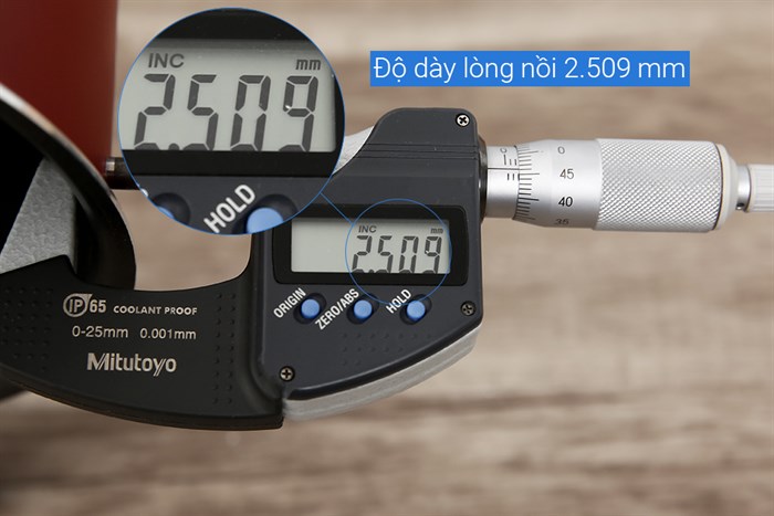 Nồi nhôm chống dính nắp kính 22 cm Hommy NE002-22 Màu Đỏ