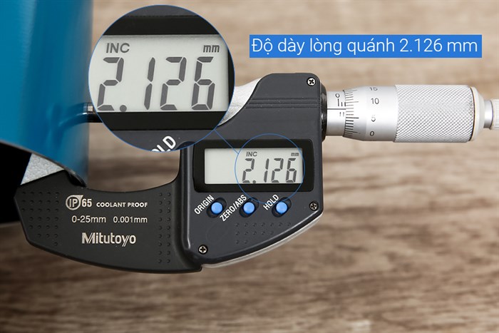 Quánh nhôm chống dính nắp kính 16 cm Hommy QE003-16 Xanh Màu Xanh Dương