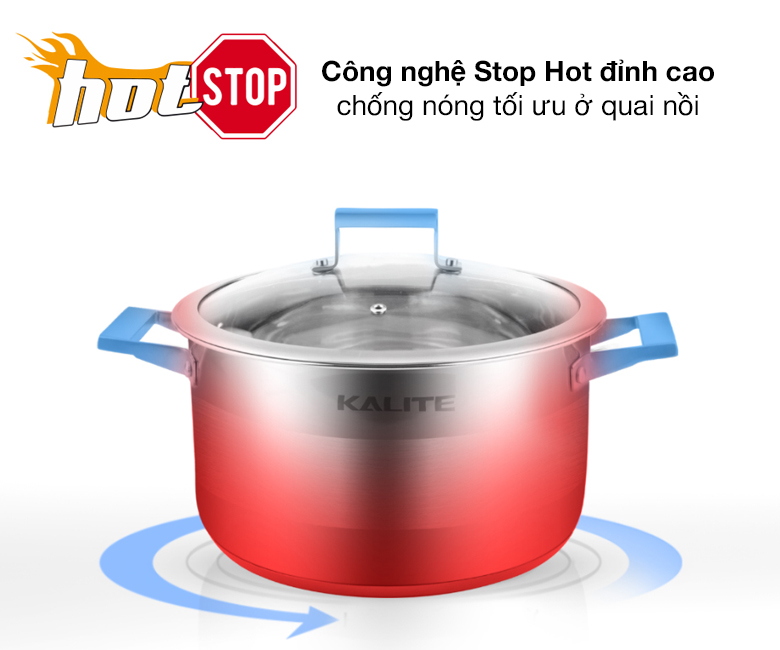 Stop hot - Bộ nồi chảo inox 5 đáy Kalite KL-339
