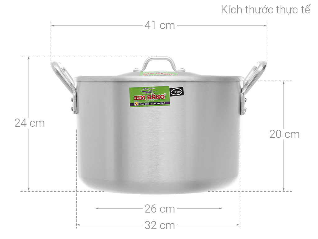 Nồi soup nhôm Kim Hằng Pot KHG0101 32cm 7