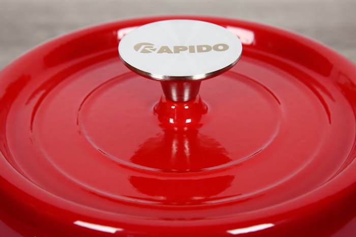 Nồi gang đúc 20 cm Rapido RK20-RD Màu Đỏ