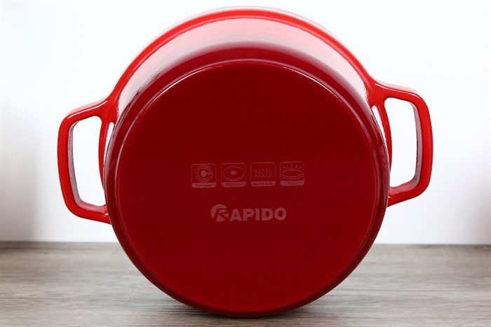 Nồi gang đúc 20 cm Rapido RK20-RD Màu Đỏ