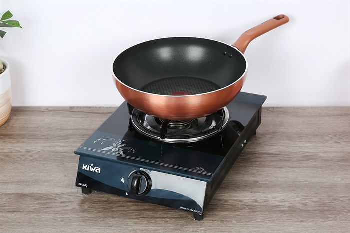 Bộ quánh chảo sạn vá nhôm chống dính Tefal G803S695 Màu Vàng đồng