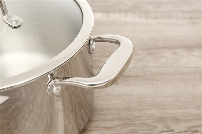 Nồi inox 3 đáy nắp kính 24 cm Elmich Trimax XS EL-3748 Màu Bạc Inox