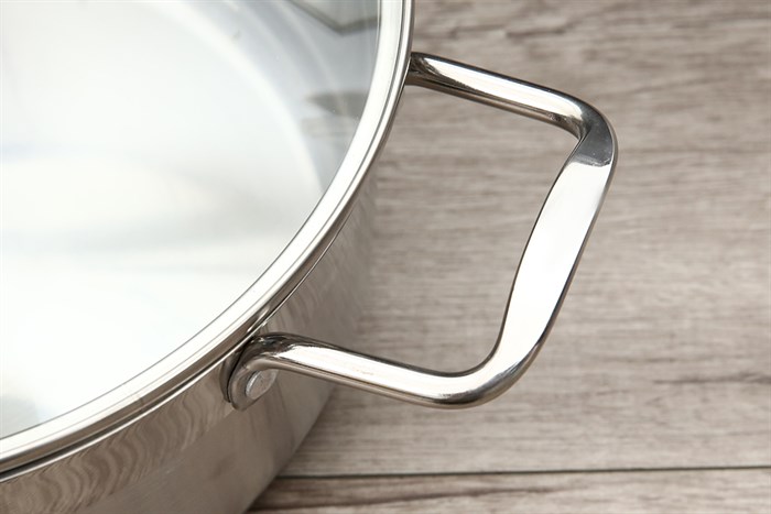 Nồi inox 3 đáy nắp kiếng 24 cm Smartcook SM2402MN Màu Bạc Inox