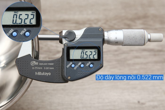 Nồi inox 3 đáy nắp kiếng 24 cm Smartcook SM2402MN Màu Bạc Inox