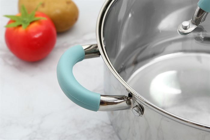 Bộ 2 nồi inox 3 đáy nắp kính Hommy CW-S051-4 Màu Bạc Inox