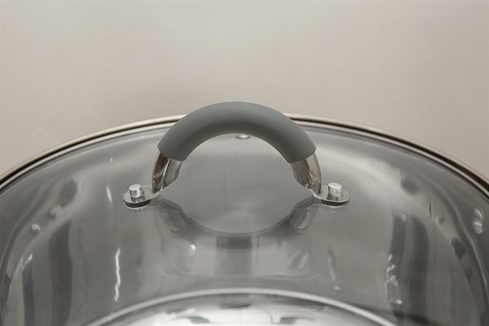 Nồi inox 3 đáy nắp kiếng 28cm Hommy CW-S042-28 Màu Bạc Inox