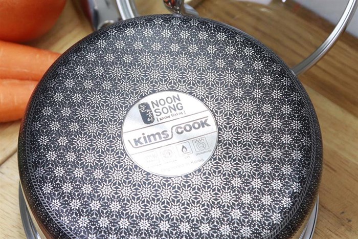 Quánh inox 3 đáy nắp kính 16 cm Kims Cook N316M Màu Inox