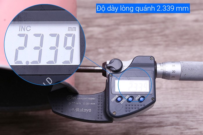 Quánh nhôm chống dính nắp kính 18 cm Kims Cook EARM318H Màu Hồng