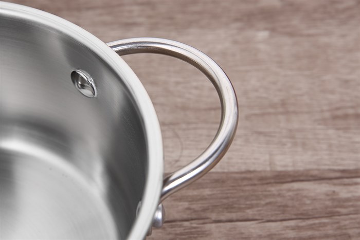 Nồi inox 3 đáy nắp inox 16 cm Delites NE012-16 Màu Inox