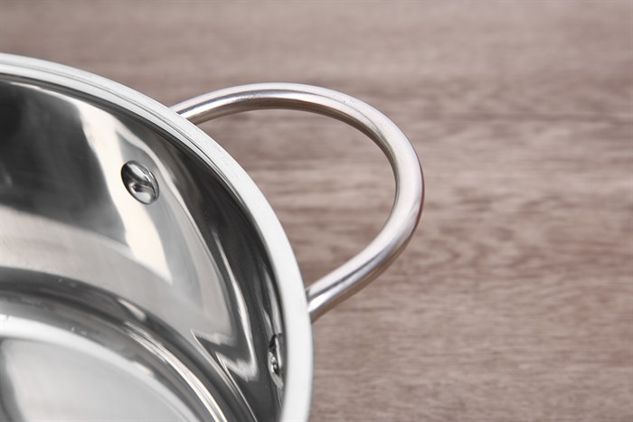 Nồi inox 3 đáy nắp inox 24 cm Delites NE014-24 Màu Inox