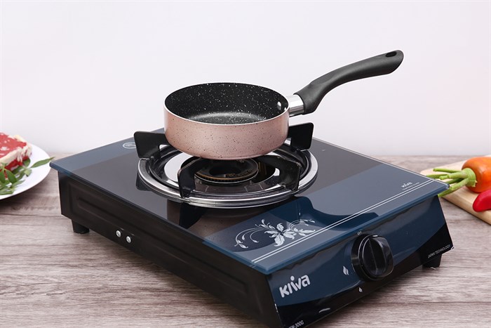 Bộ chảo quánh nhôm chống dính nắp kính Delites BE011-14 Màu Nâu nhạt