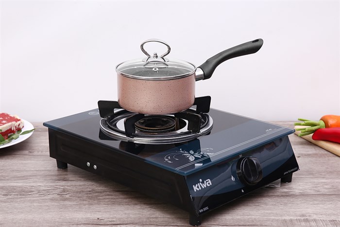 Bộ chảo quánh nhôm chống dính nắp kính Delites BE011-14 Màu Nâu nhạt