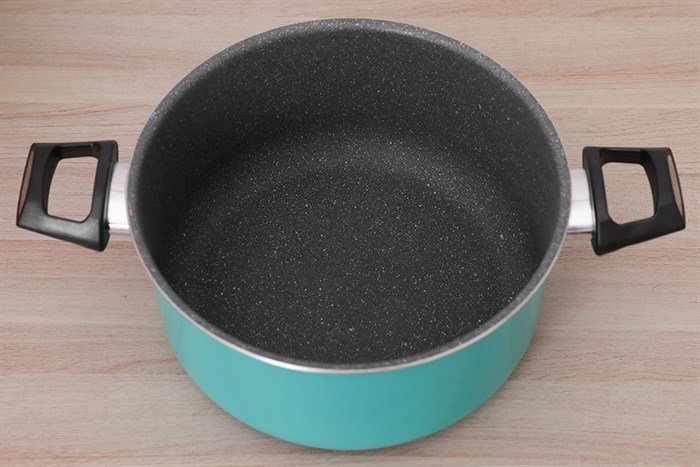 Nồi nhôm nắp kính 24 cm Kims Cook EARM524H Xanh Màu Xanh