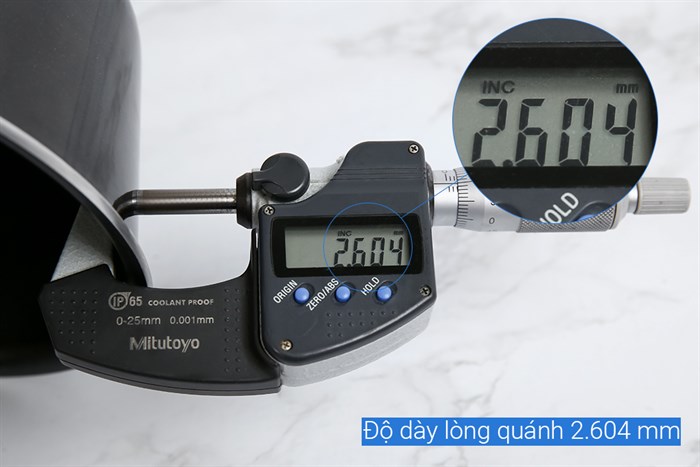 Quánh nhôm chống dính nắp kính 16 cm Kims Cook NAB316 Màu Đen