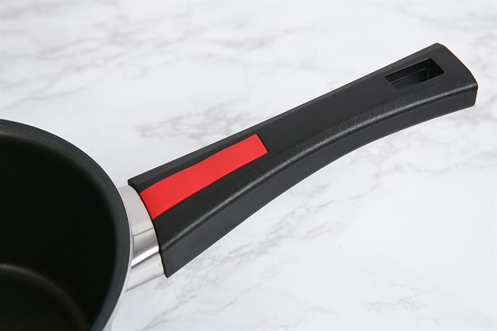 Quánh nhôm chống dính nắp kính 16 cm Kims Cook NAB316 Màu Đen