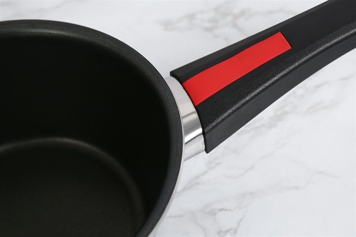 Quánh nhôm chống dính nắp kính 16 cm Kims Cook NAB316 Màu Đen