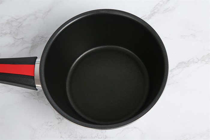 Quánh nhôm chống dính nắp kính 16 cm Kims Cook NAB316 Màu Đen