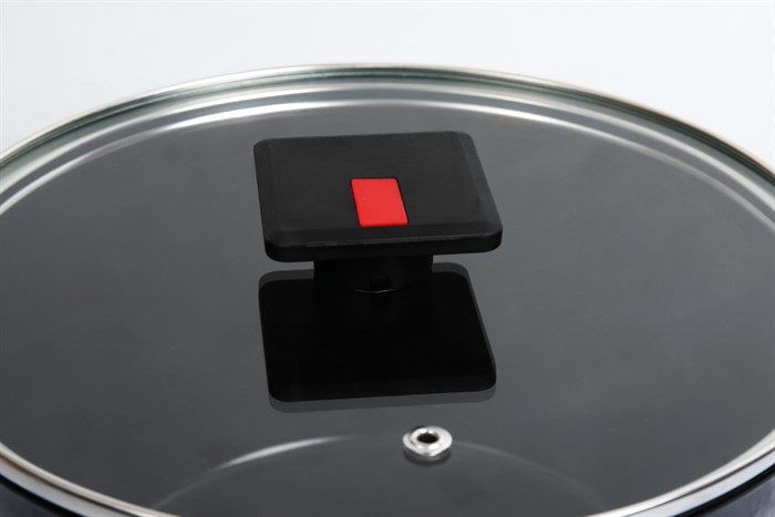 Nồi nhôm nắp kính 24 cm Kims Cook SB524 Màu Đen