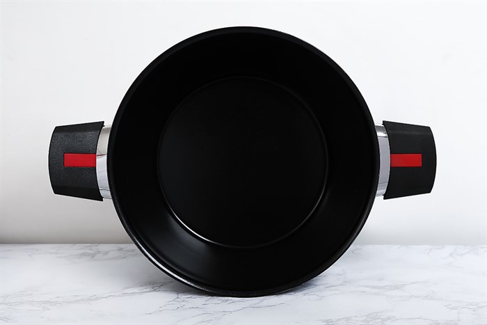 Nồi nhôm nắp kính 24 cm Kims Cook SB524 Màu Đen