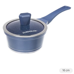 Quánh Nhôm Chống Dính Nắp Kính 16 Cm Sunhouse Shg3116Mma