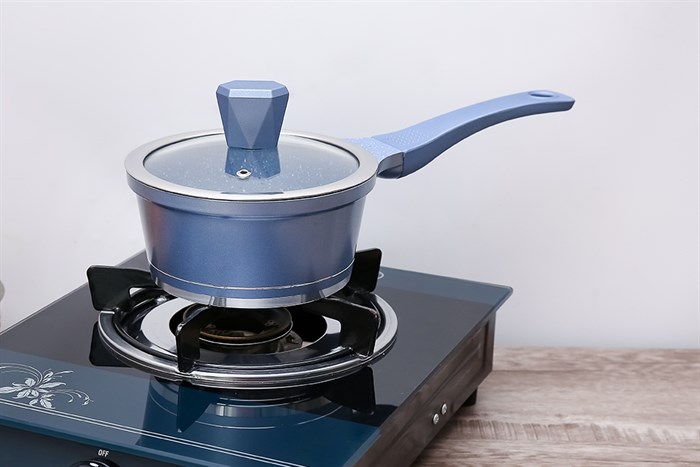 Quánh nhôm chống dính nắp kính 16 cm Sunhouse SHG3116MMA Màu Xanh