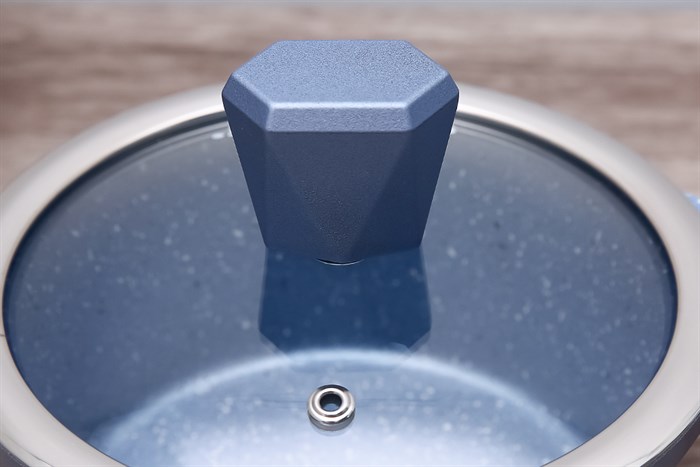 Quánh nhôm chống dính nắp kính 16 cm Sunhouse SHG3116MMA Màu Xanh