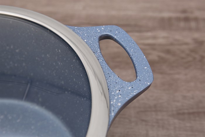 Nồi nhôm chống dính nắp kính 24 cm Sunhouse SHG2024MMA Màu Xanh