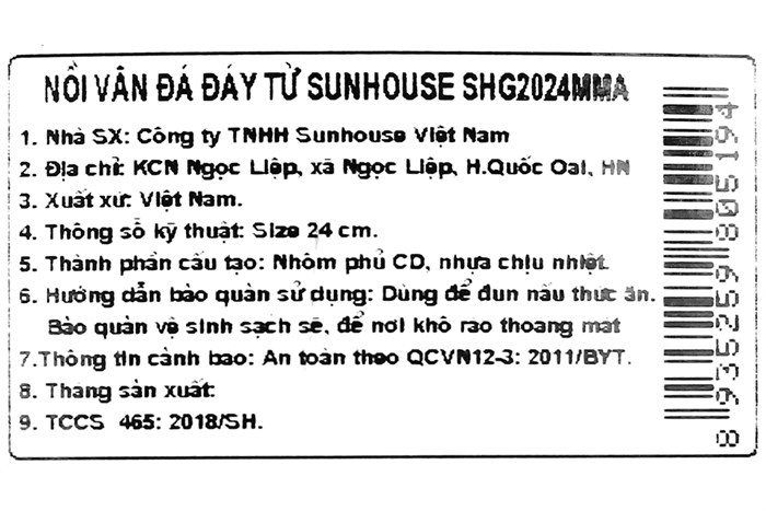 Nồi nhôm chống dính nắp kính 24 cm Sunhouse SHG2024MMA Màu Xanh