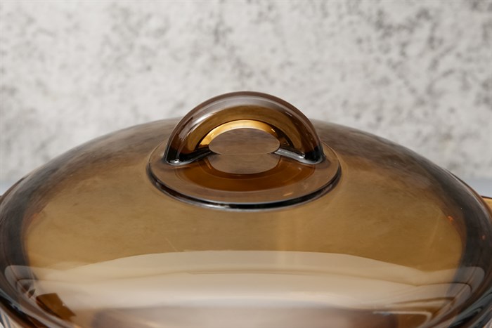 Nồi thủy tinh nắp thủy tinh 19 cm Luminarc Amberline Granite 1.5 lít Màu Nâu